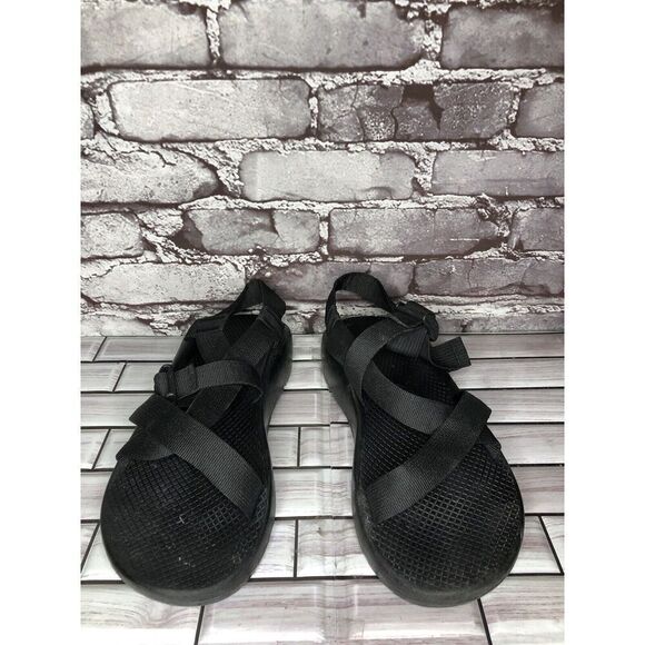 Chaco Black Synthetic Cross Strap Hiking Rubber Sole Sandals Men’s Sz 9M US/42EU - Picture 11 of 15